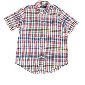 Ralph Lauren Men’s XL Plaid Cotton Short Sleeve Button Down Shirt